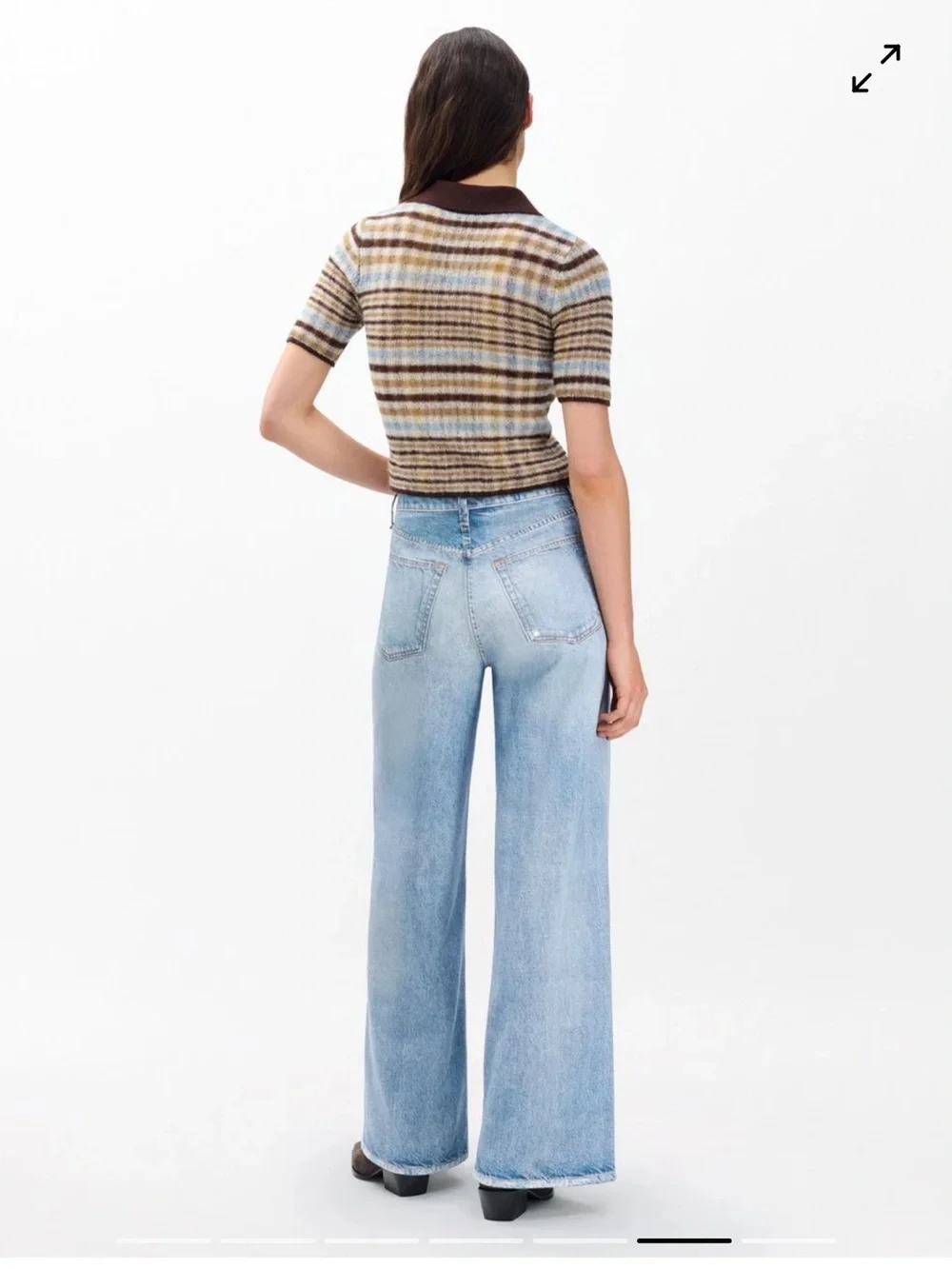 Rag & Bone NWT Viral Miramar Terry High Rise Sofie Sweatpant Jeans in Raily, 25